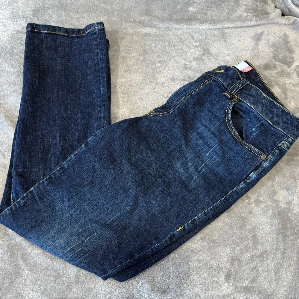 ~CAbi High Straight Distressed Jeans